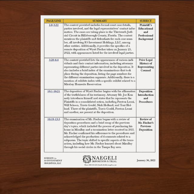 Transcript Summary