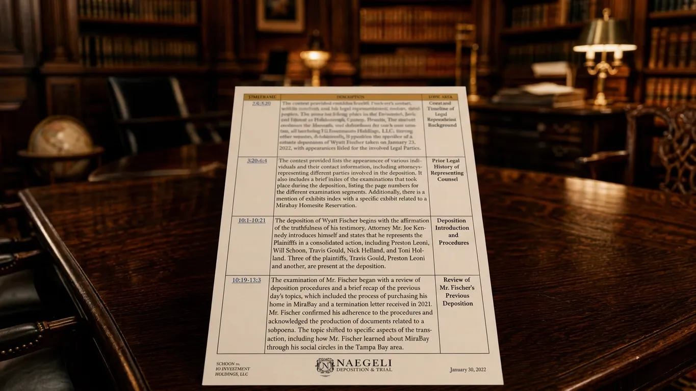 Naegeli Deposition and Trial